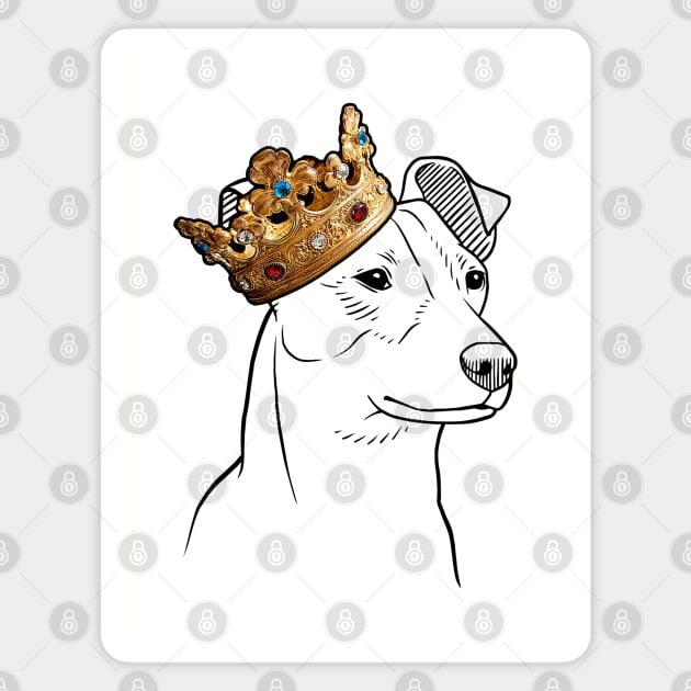 Jack Russell Dog King Queen Wearing Crown Magnet by millersye